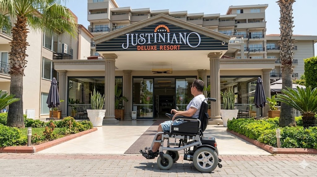 Justiniano Deluxe Resort Hotel Mobility Scooter Rental in Antalya